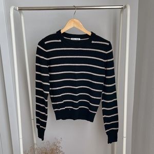 Reformation Black and White Striped Sweater